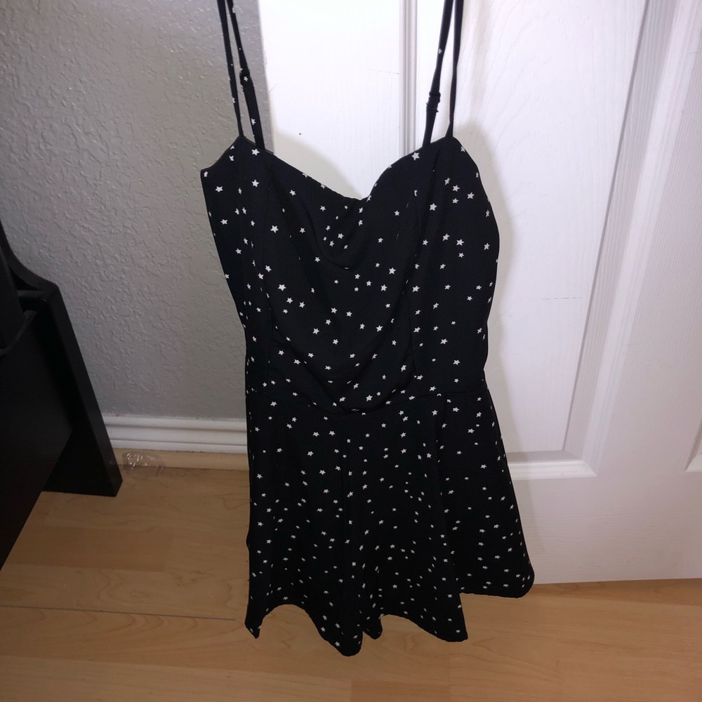 Black and white star print romper!